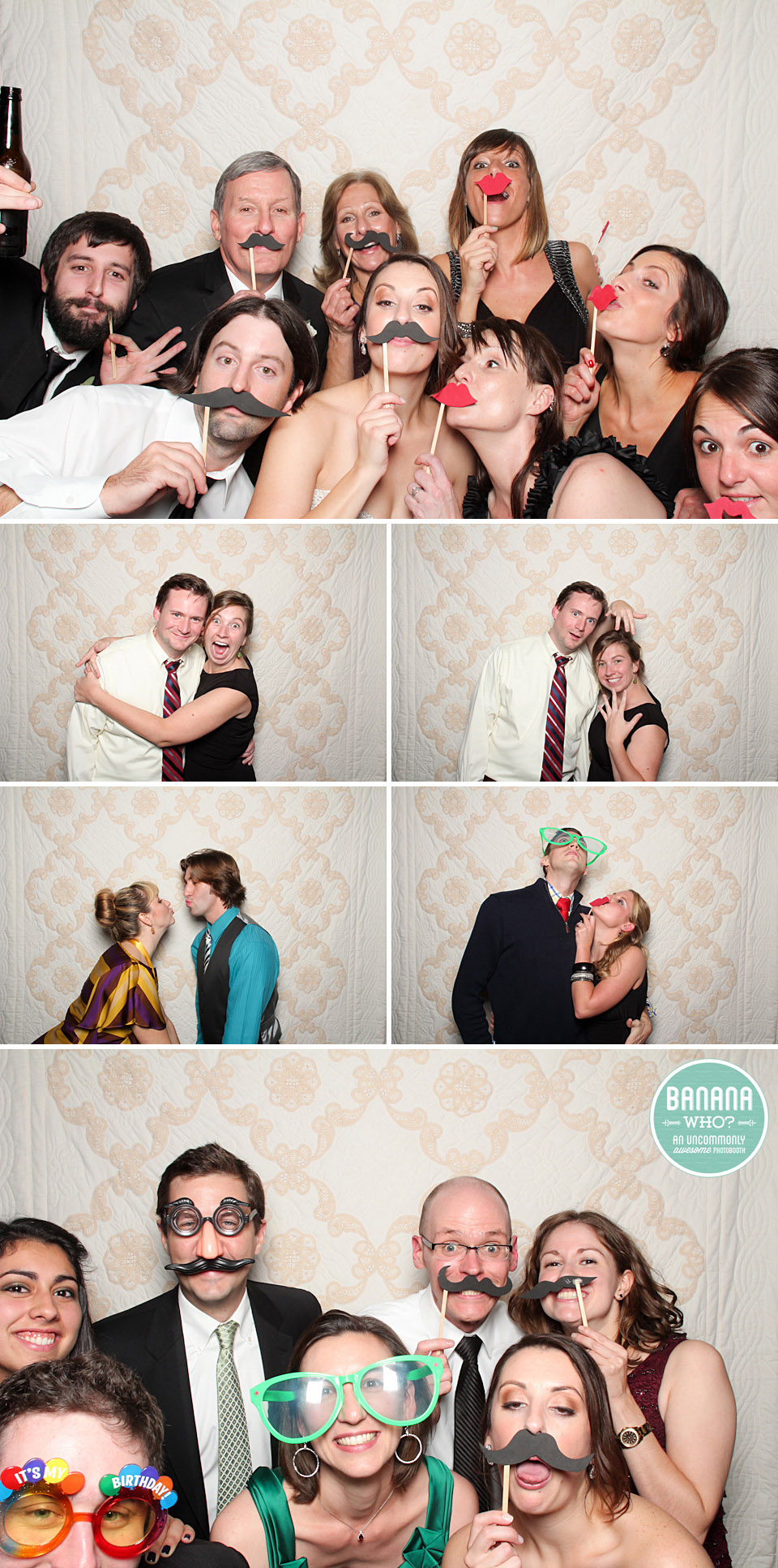 Family, fun weddings, Banana Who? Booth, KC photobooths, custom backdrops