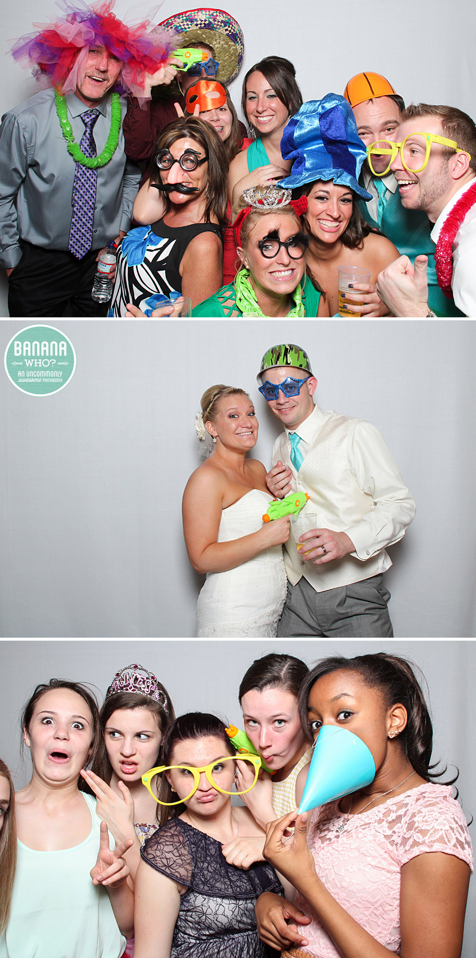 Amy and Mark, Bride and groom, Banana Who? Booth, Kansas City venues, Sugar creek weddings