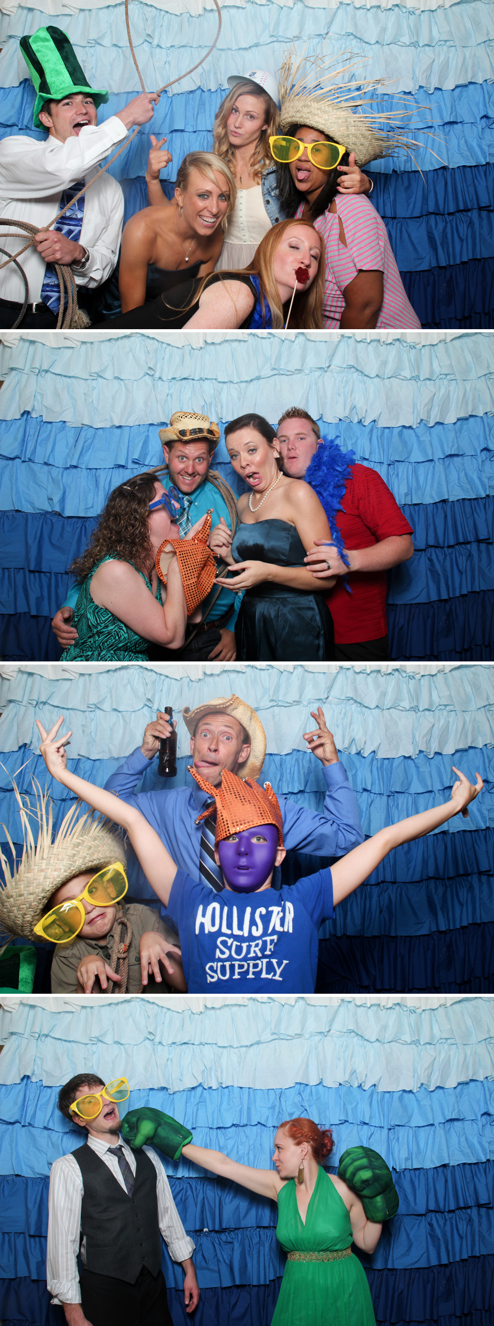 Cream Filling backdrop, Banana Who? Booth, KC photo booths, Most unique booth ideas, blue ruffles