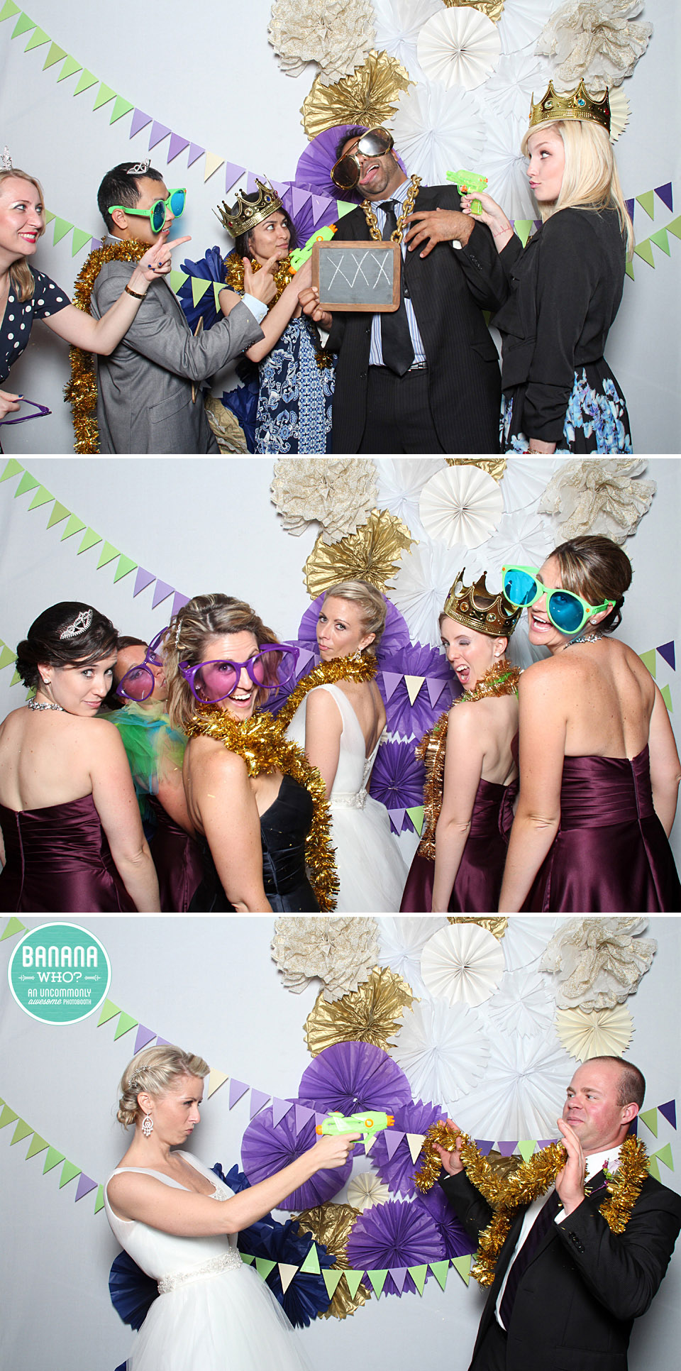 Scott wedding, Kansas City photo booth, Custom backdrops, Eggplant and chartreuse