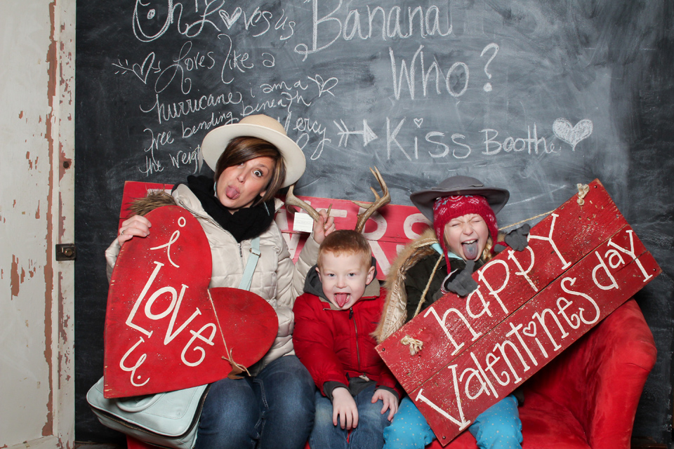 Banana Who? Booth, Bella Patina, Kiss Booth, photos, Valentines props, Antique stores, Kansas City West Bottoms
