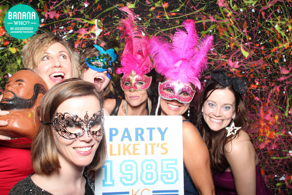 Masquerade Ball, Midland Theatre, First Hand Foundation, Royals, Back to the 80s, Trolls, Banana Who Booth, KC photo booths, Best Kansas City Photo Booth, 80s party, custom backdrop