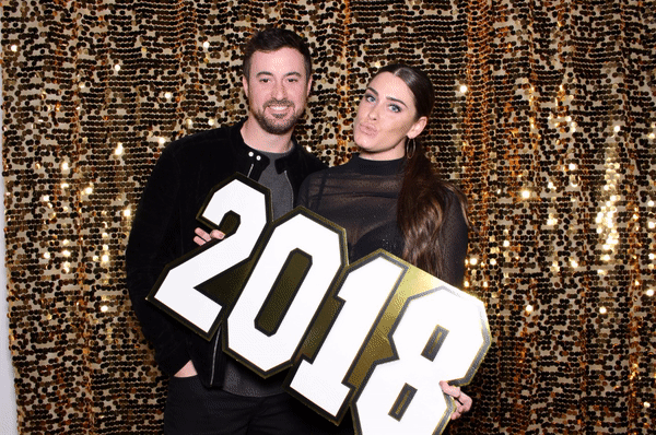 First Hand Foundation, Eve, Cerner, The Gallery Event Space, Banana Who? Booth, 2018, New Years Eve, NYE, Non Profit, Fundraiser, Gold sequins, Animated GIFS, Boomerang