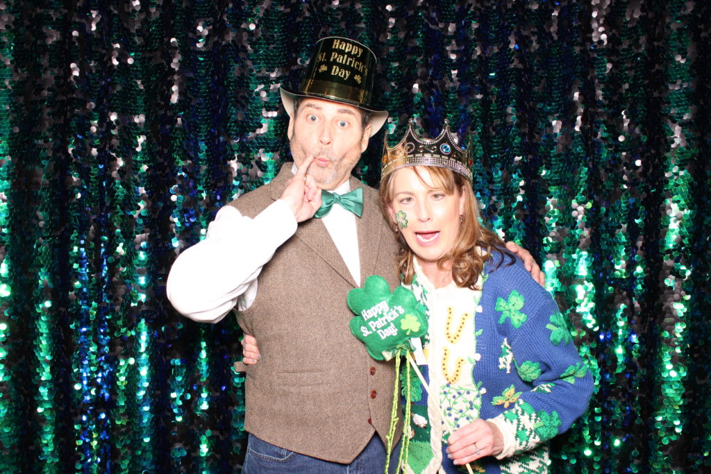 Banana Who Booth, Kansas City photo booth, Best KC photo booth, KC Photo booth, Crazy booth, smile booth, happy booth, Events, parties, birthday, St Patricks Day Photo booth, Mermaid sequins, reversible sequins, Backdrops for sale, Sequin backdrops, Peacock sequins, Family photos, friend in booth, KC weddings, Kansas City Airstream photo booth, Rivermarket Event Place